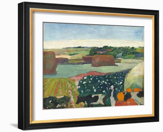 Haystacks in Brittany-Paul Gauguin-Framed Art Print