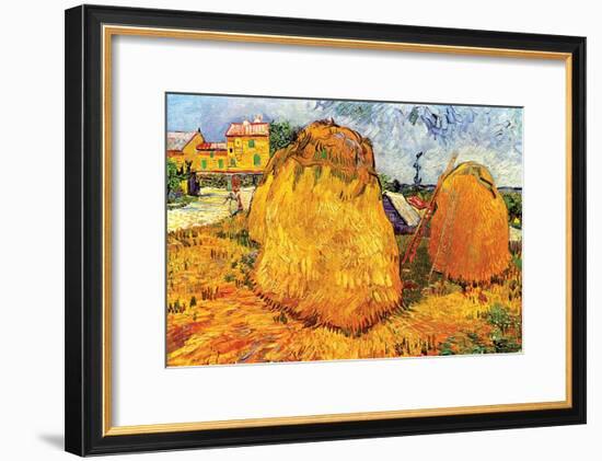 Haystacks in Provence, 1888-Vincent van Gogh-Framed Giclee Print