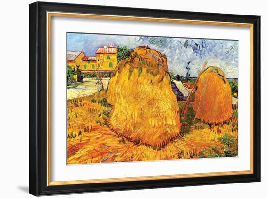 Haystacks in Provence, 1888-Vincent van Gogh-Framed Giclee Print