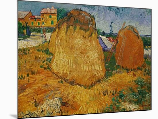 Haystacks in Provence, c.1888-Vincent van Gogh-Mounted Premium Giclee Print