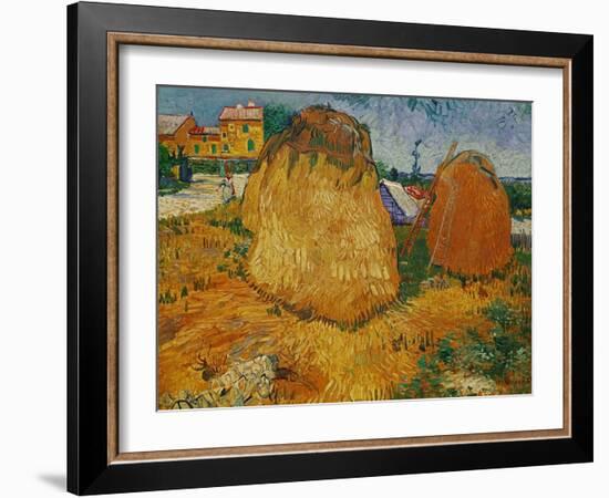 Haystacks in Provence, c.1888-Vincent van Gogh-Framed Giclee Print