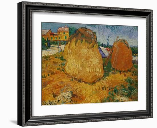 Haystacks in Provence, c.1888-Vincent van Gogh-Framed Giclee Print