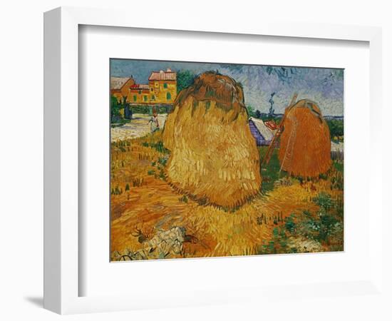 Haystacks in Provence, c.1888-Vincent van Gogh-Framed Giclee Print