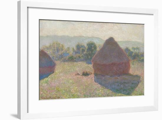 Haystacks, Midday, 1890-Claude Monet-Framed Giclee Print