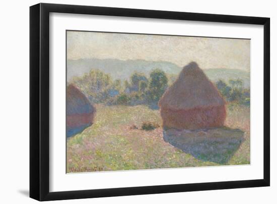 Haystacks, Midday, 1890-Claude Monet-Framed Giclee Print