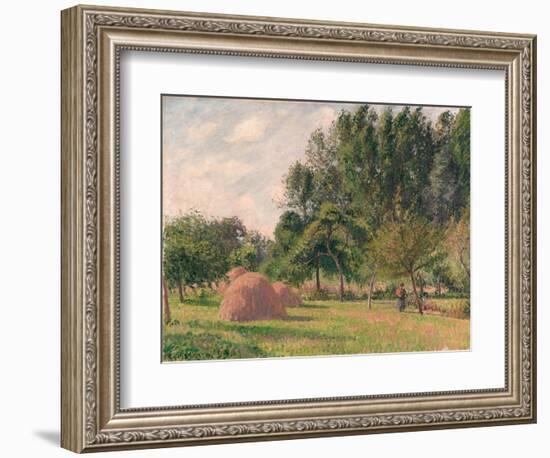 Haystacks, Morning, Éragny, 1899-Camille Pissarro-Framed Giclee Print