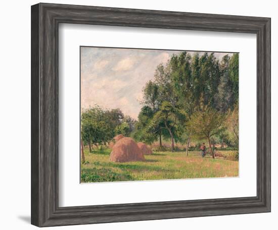Haystacks, Morning, Éragny, 1899-Camille Pissarro-Framed Giclee Print