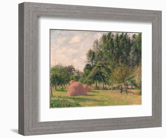 Haystacks, Morning, Éragny, 1899-Camille Pissarro-Framed Giclee Print