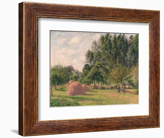 Haystacks, Morning, Éragny, 1899-Camille Pissarro-Framed Giclee Print