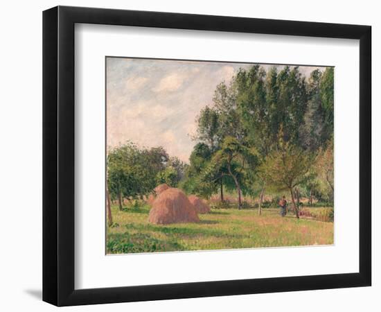 Haystacks, Morning, Éragny, 1899-Camille Pissarro-Framed Giclee Print