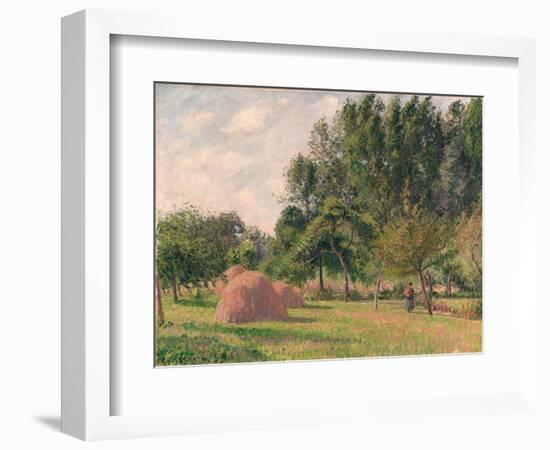 Haystacks, Morning, Éragny, 1899-Camille Pissarro-Framed Giclee Print