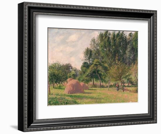 Haystacks, Morning, Éragny, 1899-Camille Pissarro-Framed Giclee Print