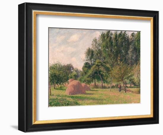 Haystacks, Morning, Éragny, 1899-Camille Pissarro-Framed Giclee Print