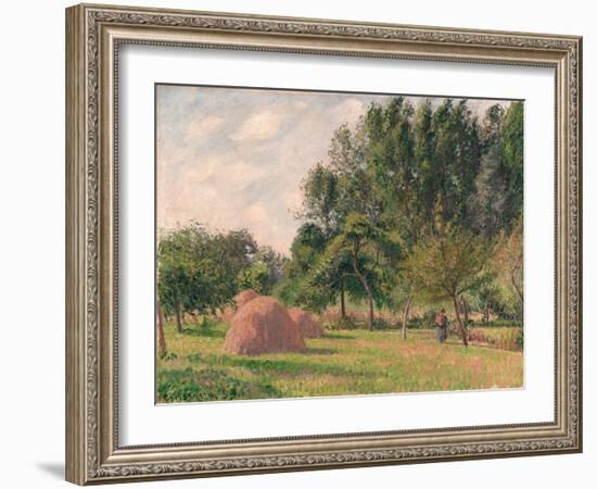 Haystacks, Morning, Éragny, 1899-Camille Pissarro-Framed Giclee Print