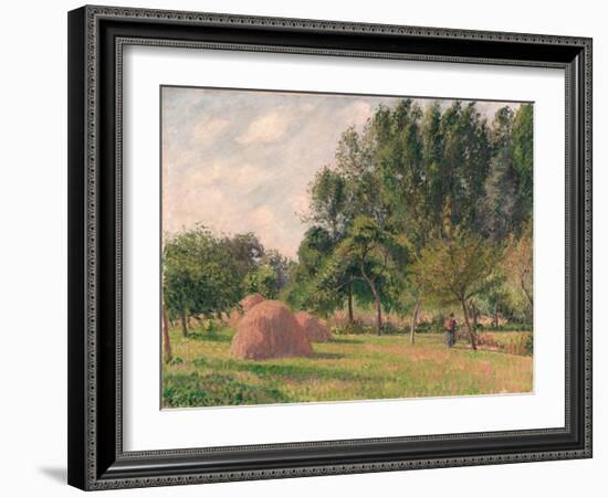 Haystacks, Morning, Éragny, 1899-Camille Pissarro-Framed Giclee Print