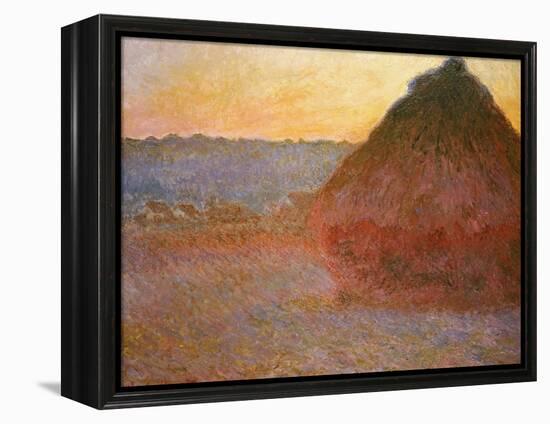 Haystacks, Pink and Blue Impressions, 1891-Claude Monet-Framed Premier Image Canvas