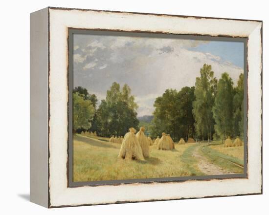 Haystacks, Preobrazhenskoe-Ivan Ivanovich Shishkin-Framed Premier Image Canvas