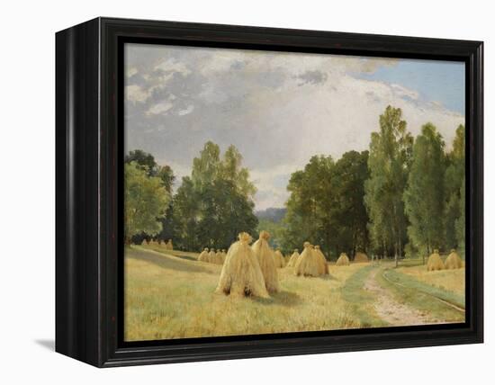 Haystacks, Preobrazhenskoe-Ivan Ivanovich Shishkin-Framed Premier Image Canvas