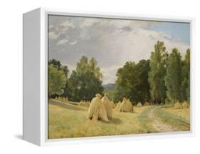 Haystacks, Preobrazhenskoe-Ivan Ivanovich Shishkin-Framed Premier Image Canvas