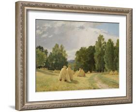 Haystacks, Preobrazhenskoe-Ivan Ivanovich Shishkin-Framed Giclee Print