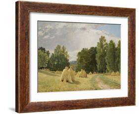 Haystacks, Preobrazhenskoe-Ivan Ivanovich Shishkin-Framed Giclee Print