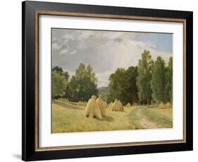 Haystacks, Preobrazhenskoe-Ivan Ivanovich Shishkin-Framed Giclee Print