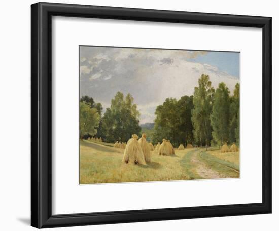 Haystacks, Preobrazhenskoe-Ivan Ivanovich Shishkin-Framed Giclee Print