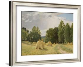 Haystacks, Preobrazhenskoe-Ivan Ivanovich Shishkin-Framed Giclee Print