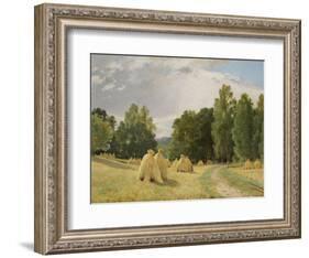 Haystacks, Preobrazhenskoe-Ivan Ivanovich Shishkin-Framed Giclee Print