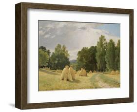 Haystacks, Preobrazhenskoe-Ivan Ivanovich Shishkin-Framed Giclee Print