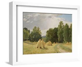 Haystacks, Preobrazhenskoe-Ivan Ivanovich Shishkin-Framed Giclee Print