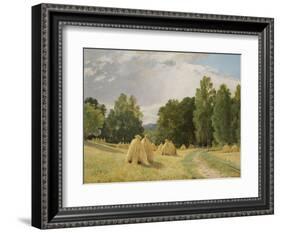 Haystacks, Preobrazhenskoe-Ivan Ivanovich Shishkin-Framed Giclee Print