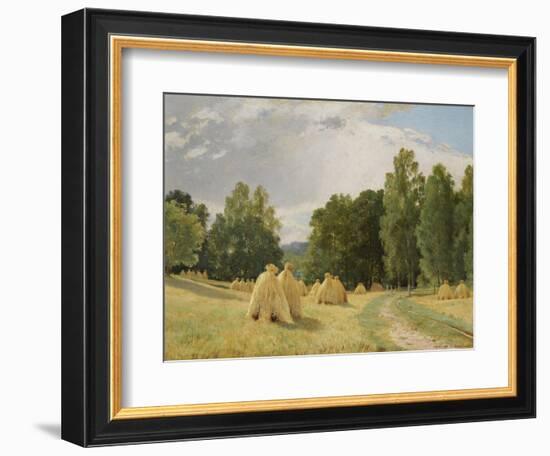 Haystacks, Preobrazhenskoe-Ivan Ivanovich Shishkin-Framed Giclee Print