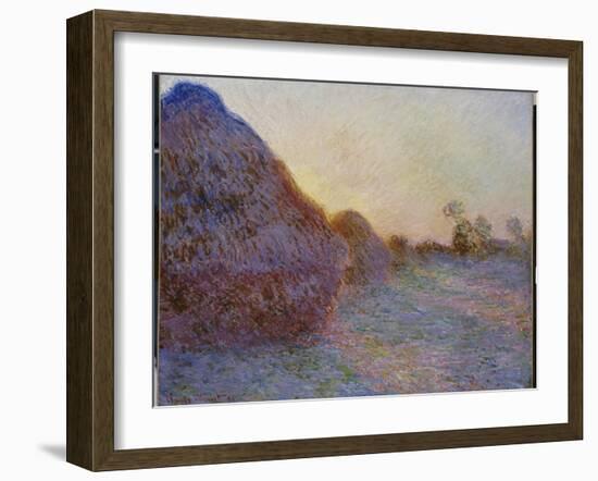 Haystacks-Claude Monet-Framed Giclee Print