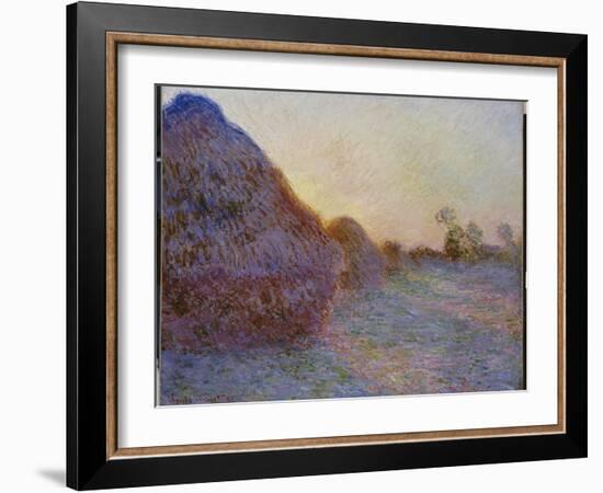 Haystacks-Claude Monet-Framed Giclee Print