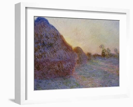 Haystacks-Claude Monet-Framed Giclee Print