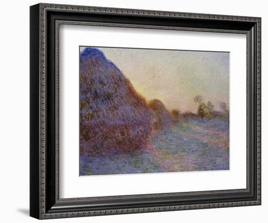 Haystacks-Claude Monet-Framed Premium Giclee Print