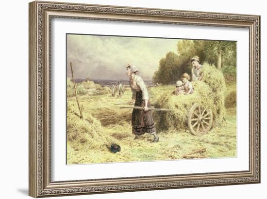 Haytime, C.1860-Myles Birket Foster-Framed Giclee Print