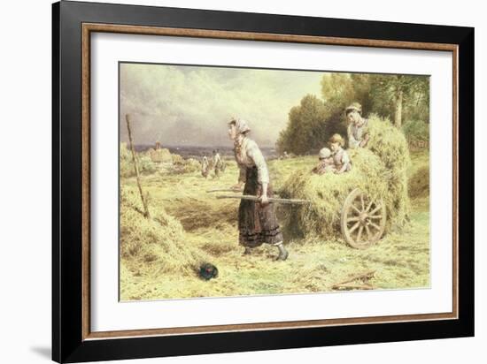 Haytime, C.1860-Myles Birket Foster-Framed Giclee Print