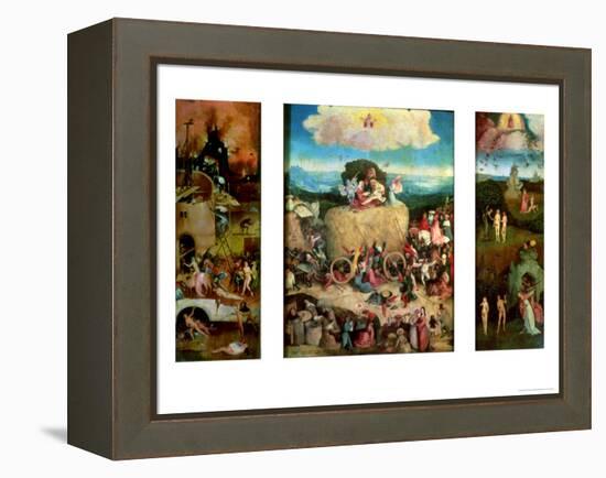 Haywain (Triptych)-Hieronymus Bosch-Framed Premier Image Canvas