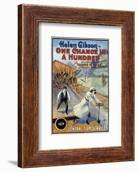 Hazards Of Helen - 1915-null-Framed Giclee Print