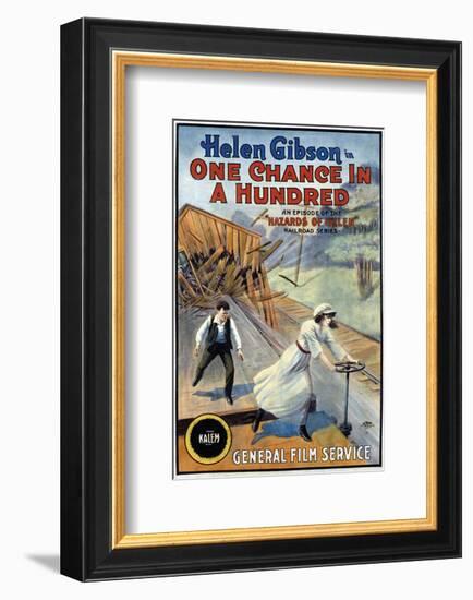 Hazards Of Helen - 1915-null-Framed Giclee Print