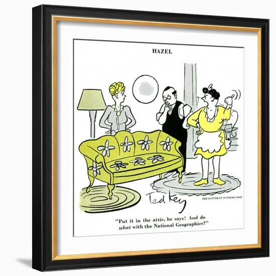 Hazel Cartoon-Ted Key-Framed Giclee Print