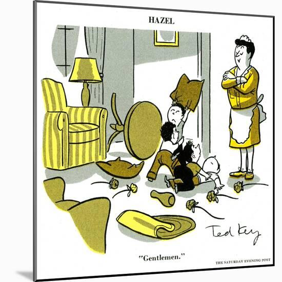 Hazel Cartoon-Ted Key-Mounted Giclee Print