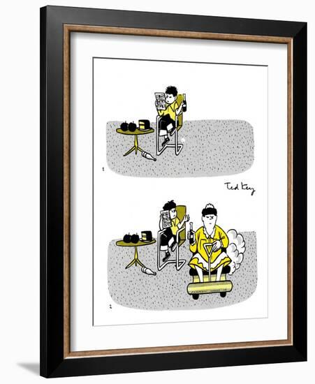 Hazel Cartoon-Ted Key-Framed Giclee Print