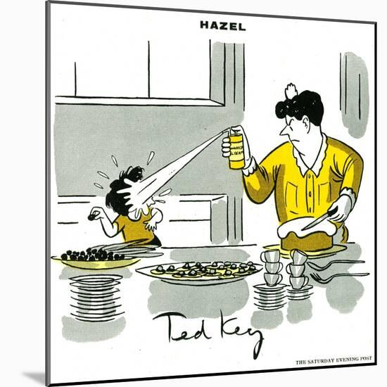 Hazel Cartoon-Ted Key-Mounted Giclee Print