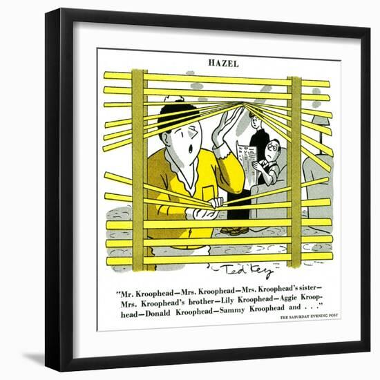 Hazel Cartoon-Ted Key-Framed Giclee Print