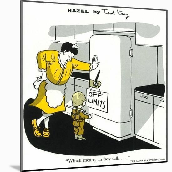 Hazel Cartoon-Ted Key-Mounted Giclee Print