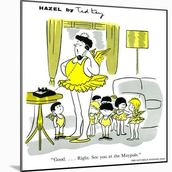 Hazel Cartoon-Ted Key-Mounted Giclee Print