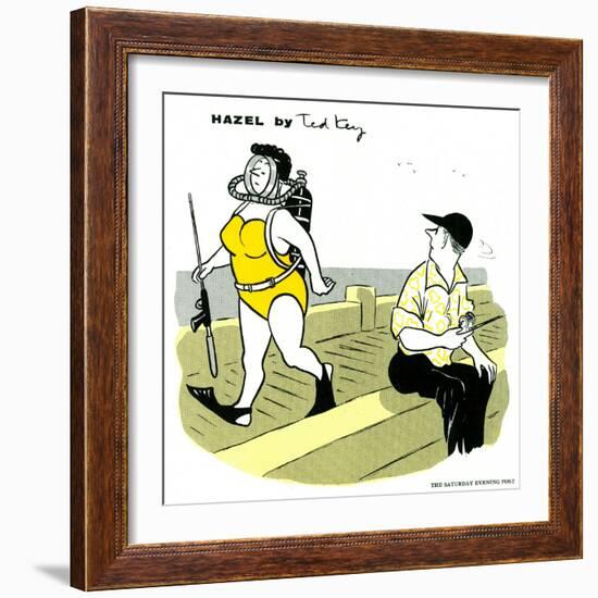 Hazel Cartoon-Ted Key-Framed Giclee Print